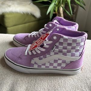 Brand new Vans Filmore High-top shoes checkered purple size 9